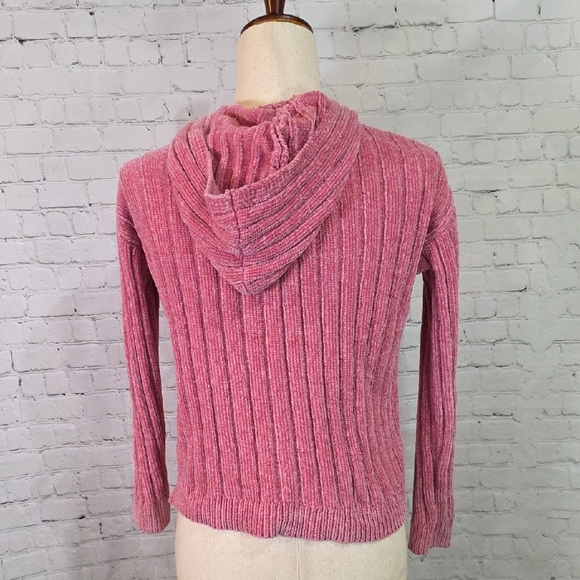 DKNY Pink Ribbed Sweater with Glitter Logo - Picture 4 of 5